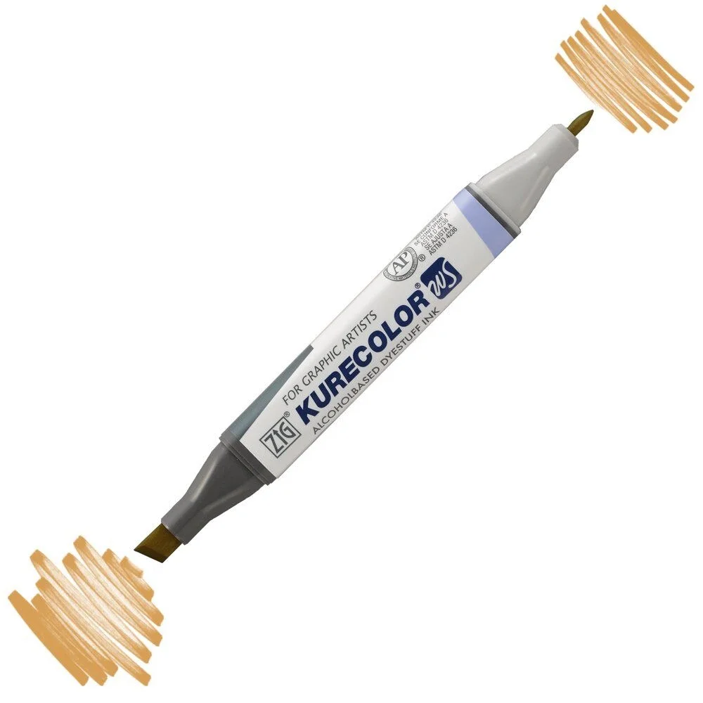 Zig Kurecolor Twin S Grafik Çizim Marker Kalemi 736 Mustard