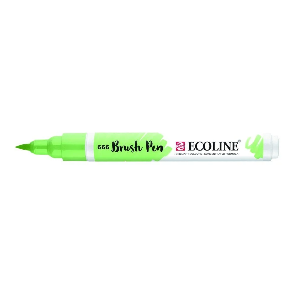 Talens Ecoline Brush Pen Pastel Green, esnek fırça ucu, suluboya kalem