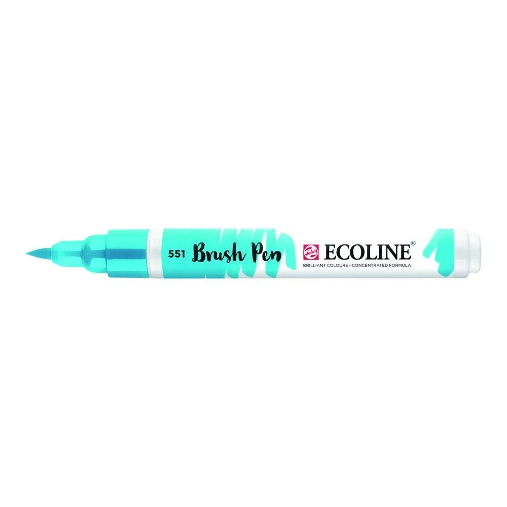 Talens Ecoline Brush Pen Sky Blue Light, fırça ucu kalem, sanat için ideal