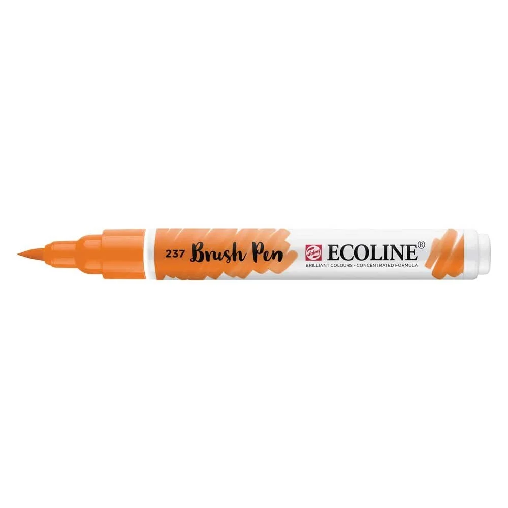 Talens Ecoline Brush Pen Deep Orange, suluboya fırça ucu kalem