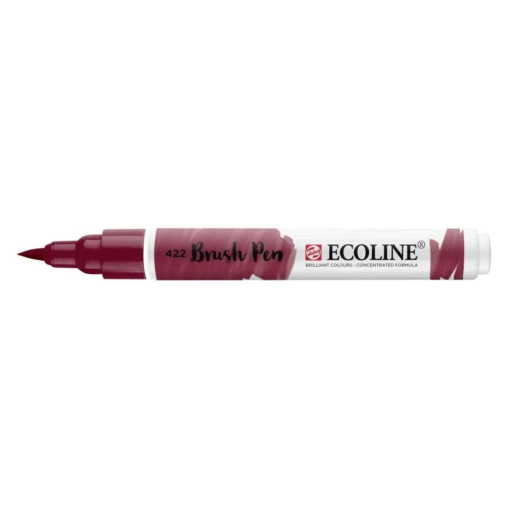 Talens Ecoline Brush Pen Kırmızı Koyu, esnek fırça, sanat kalem