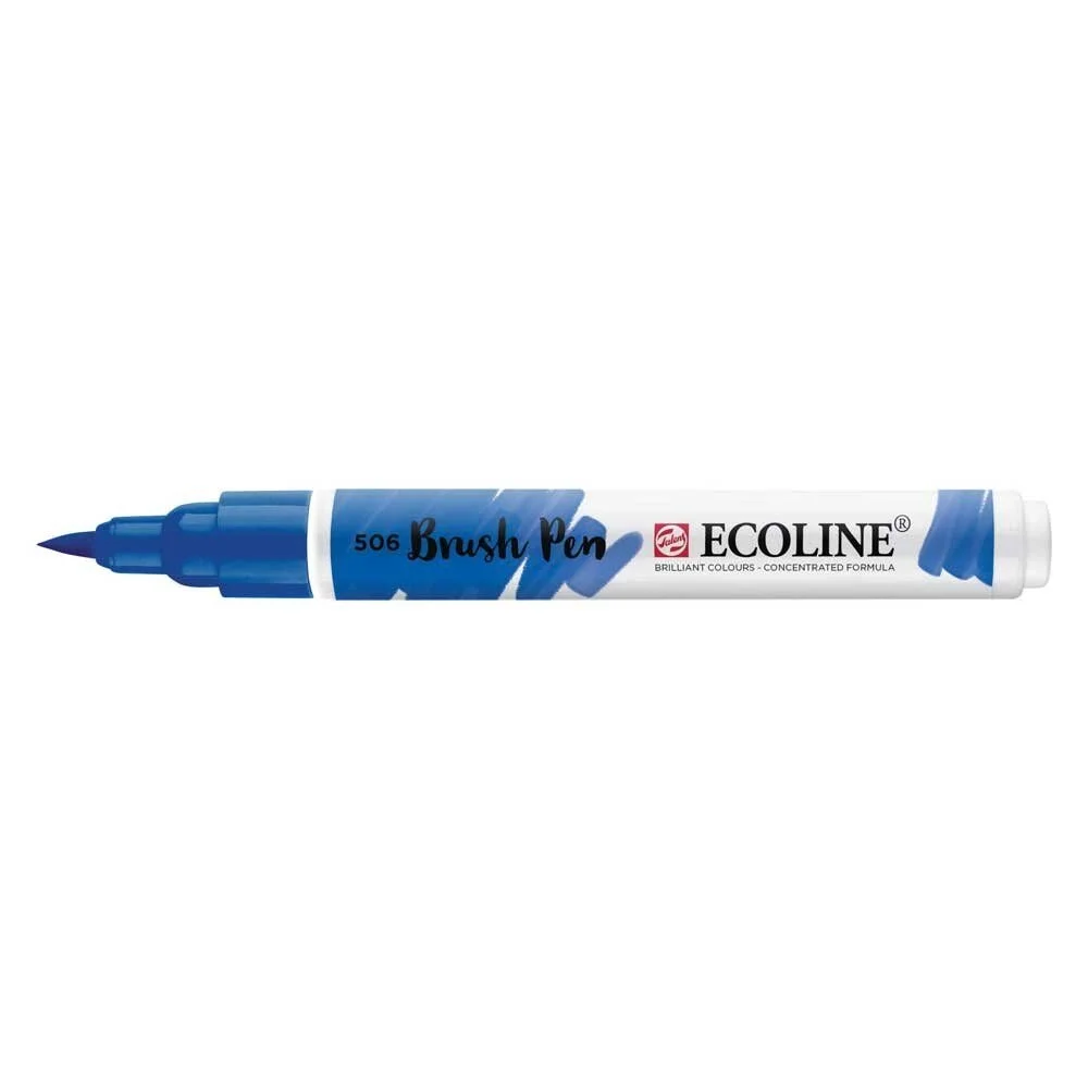 Talens Ecoline Brush Pen 506 Ultramarine Kalem, Suluboya Kalem, Sanat Kalem