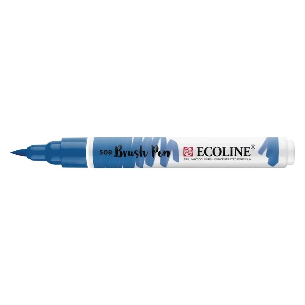 Talens Ecoline Brush Pen Prussian Blue, fırça ucu, sanat kalem
