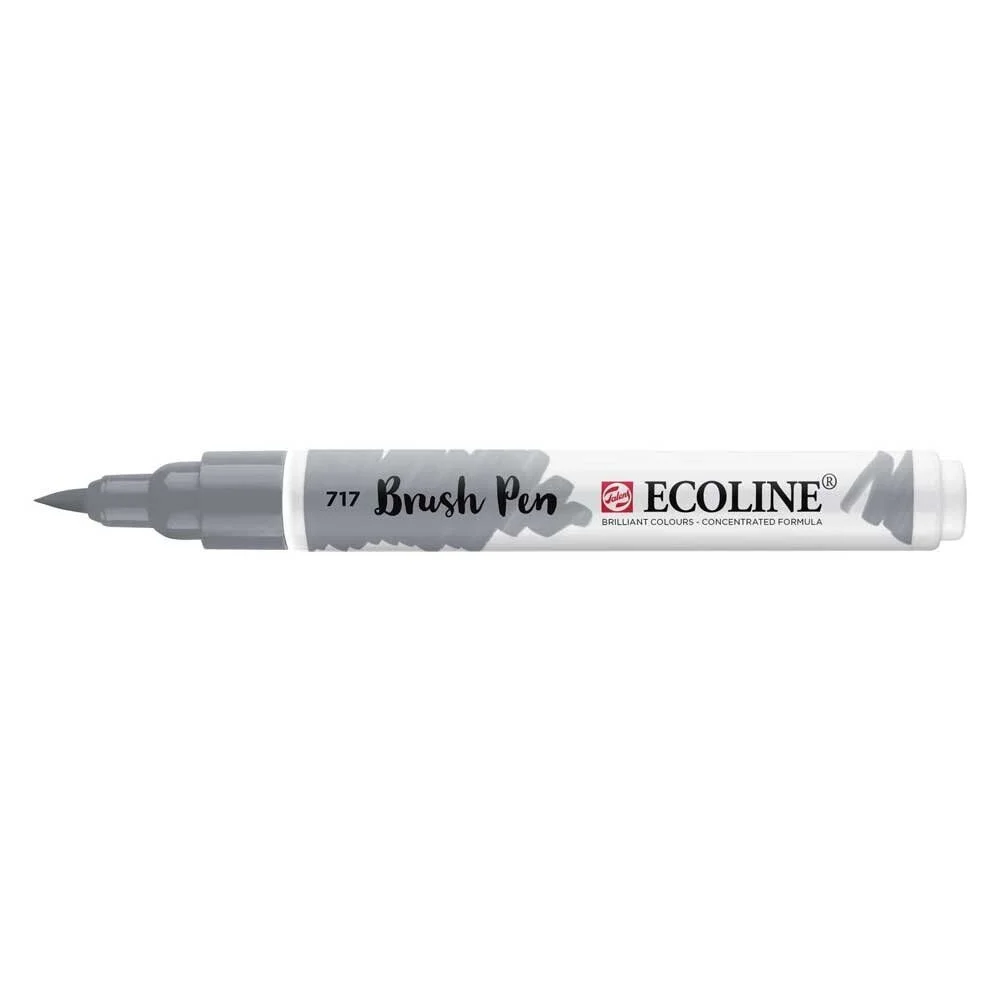 Talens Ecoline Brush Pen 717 Cold Grey fırça ucu kalem