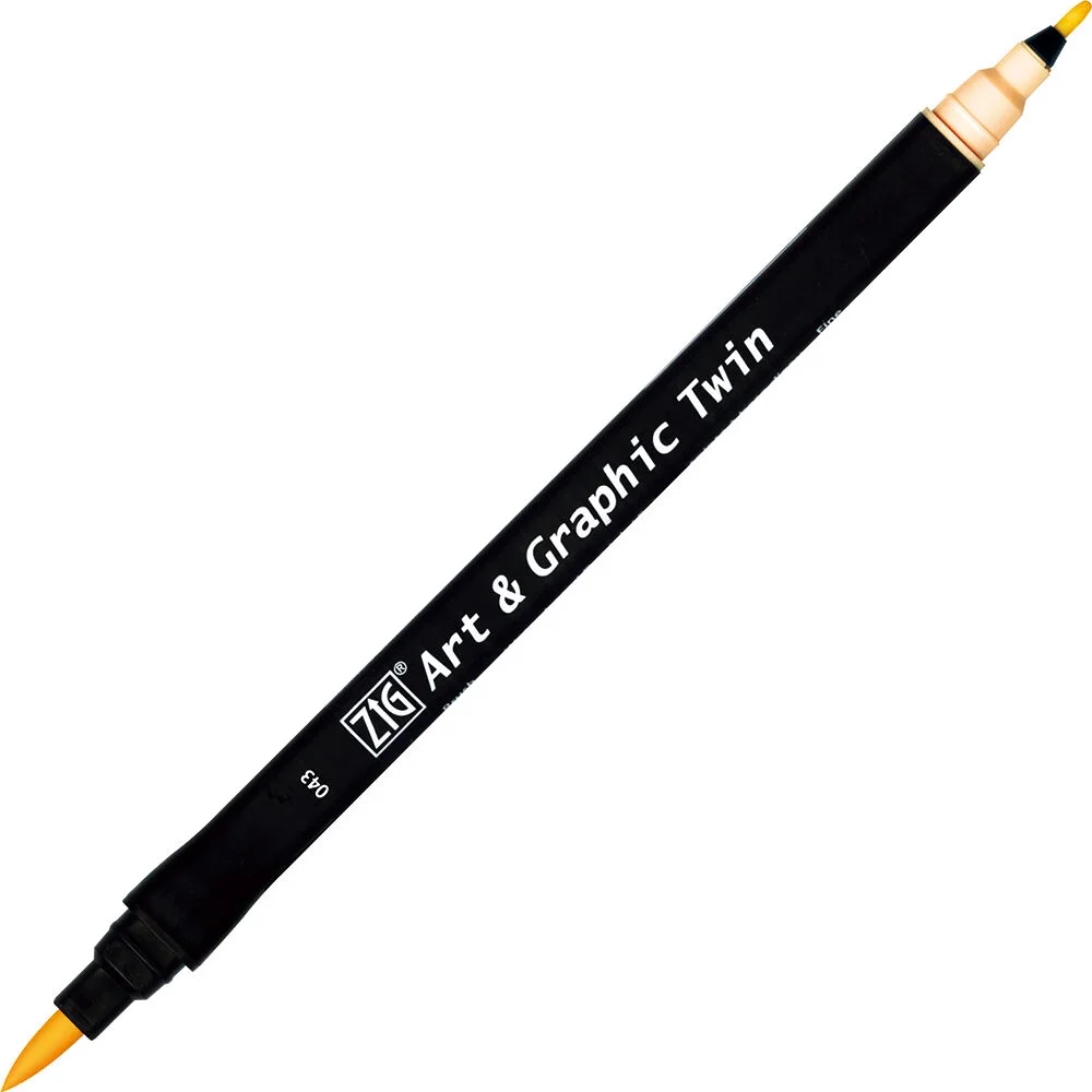 Zig Art & Graphic Twin Marker Çizim Kalem - Fırça Ucu ve Yuvarlak Uç