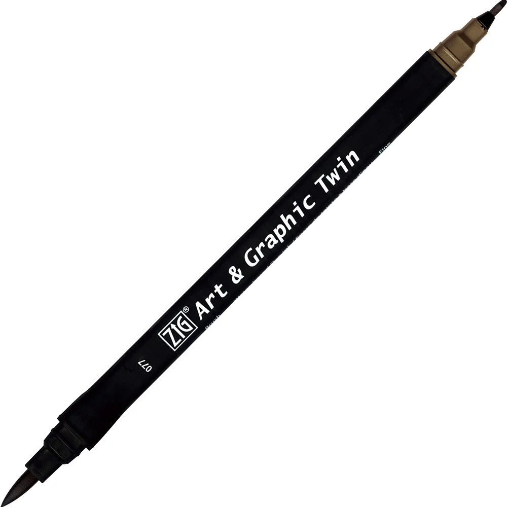 Zig Art & Graphic Twin Marker Çizim Kalemi 77 Warm Sepia