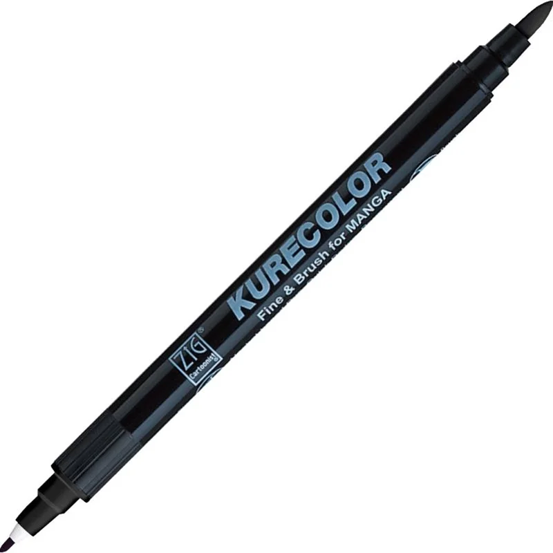 Zig Kurecolor Manga Marker 900 Black Fırça Ucu ve 1mm Uç