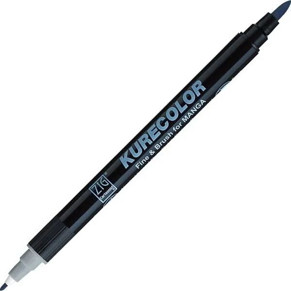 Zig Kurecolor Manga Marker 823 Dawn Gray, Fine & Brush Uçlu, Alkol Bazlı Mürekkep