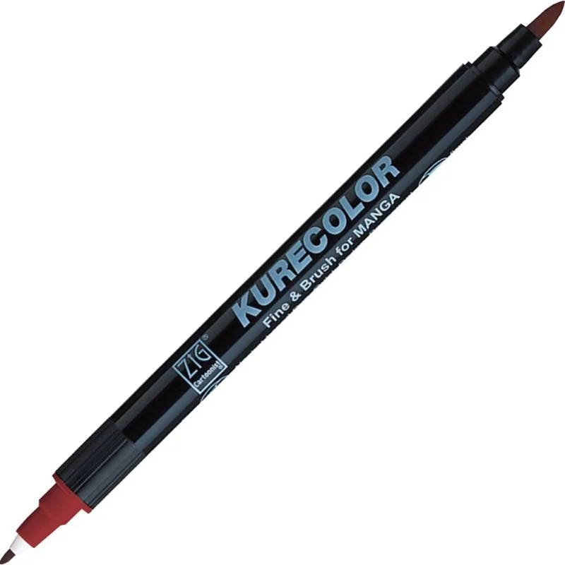 Zig Kurecolor Fine & Brush for MANGA Marker Çizim Kalemi 268 Deep Red