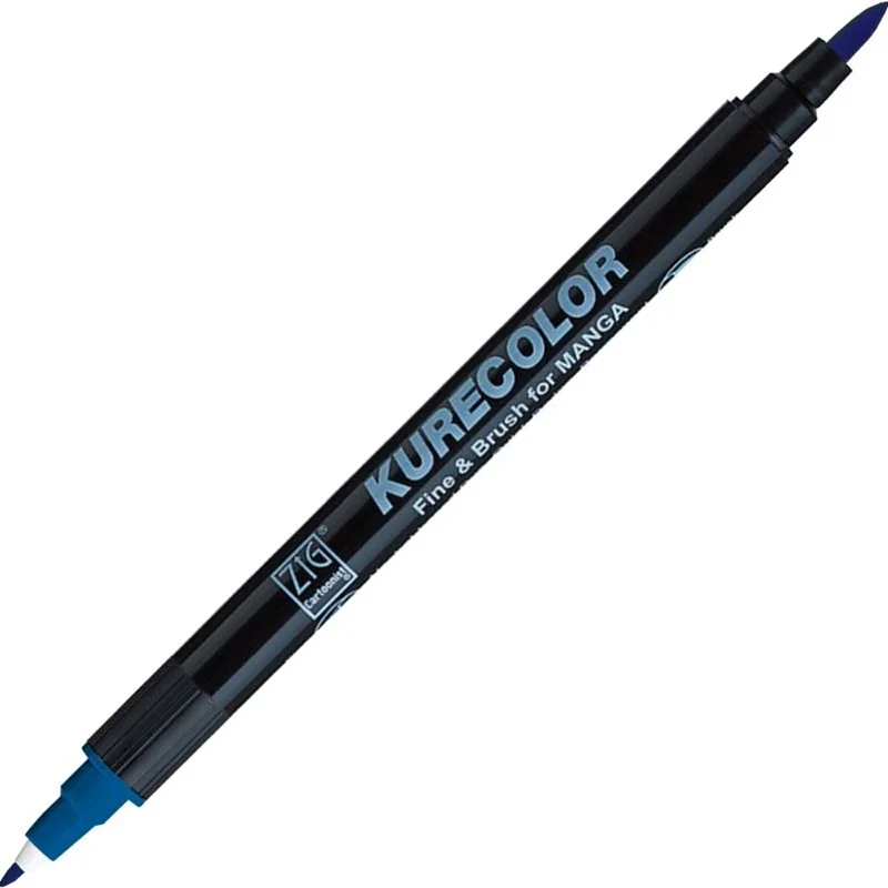 Zig Kurecolor Manga Marker 316 Menthol Violet Fine & Brush Ucu