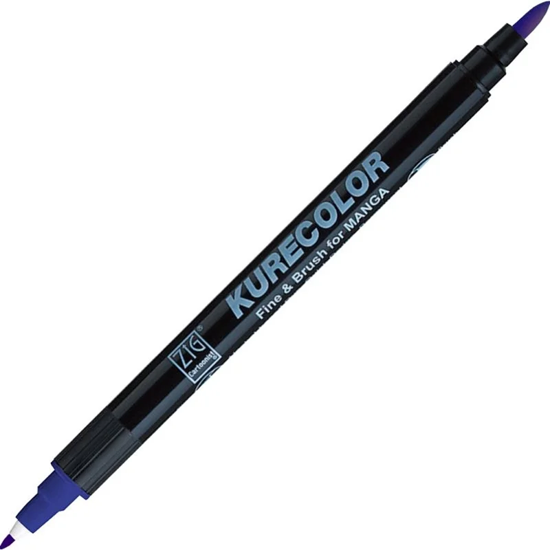 Zig Kurecolor Manga Marker 317 Blue Fine & Brush Uçlu