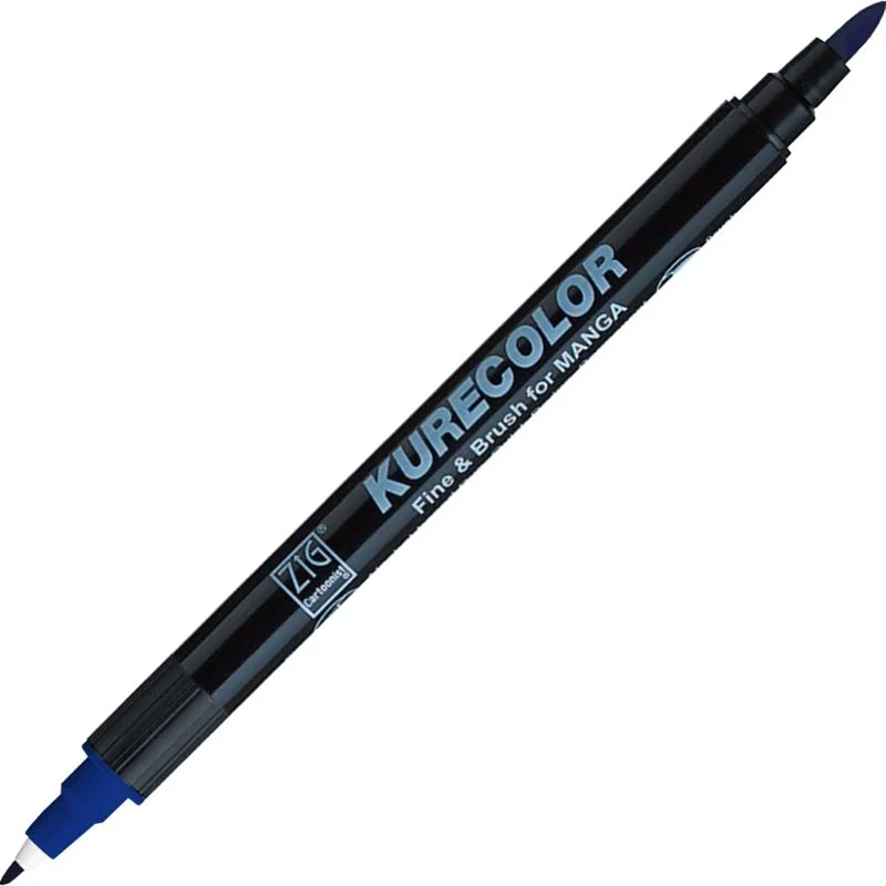 Zig Kurecolor Manga Marker 318 Navy Fine & Brush Uçlu