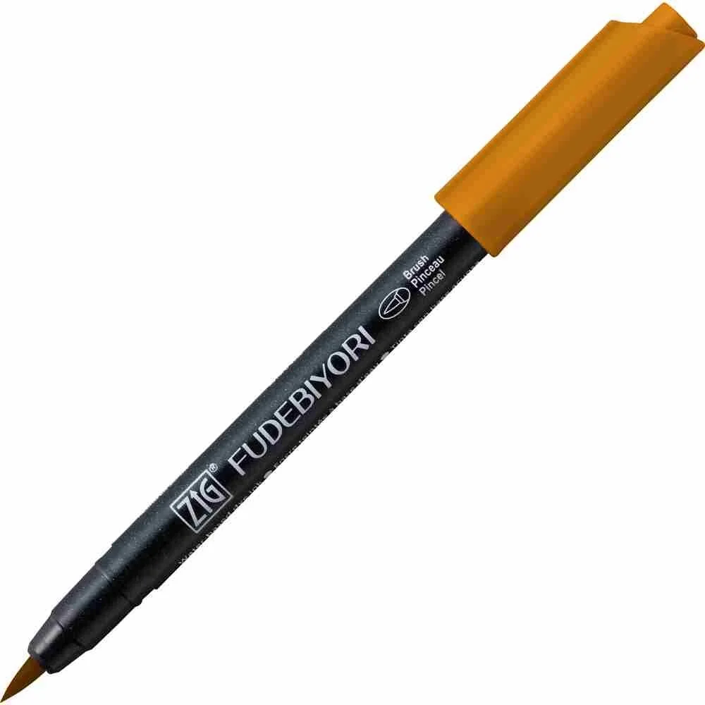 Zig Fudebiyori Brush Pen 601 Sand, su bazlı kalın hat fırça ucu kalem