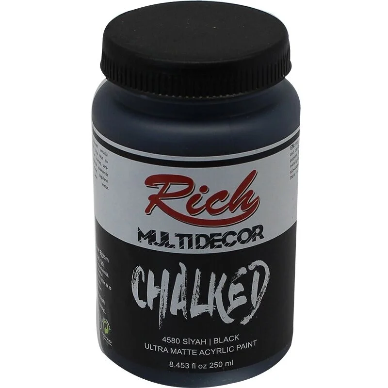 Rich Multi Decor Chalked Akrilik Boya 250 cc. 4580 SİYAH