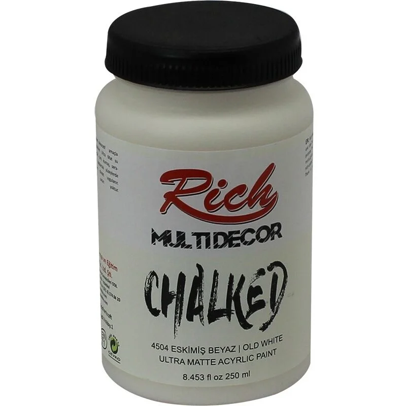 Rich Multi Decor Chalked Akrilik Boya 250 cc. 4504 ESKİMİŞ BEYAZ