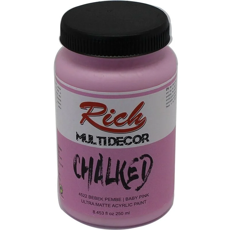Rich Multi Decor Chalked Akrilik Boya 250 cc. 4522 BEBEK PEMBE
