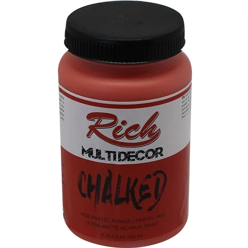 Rich Multi Decor Chalked Akrilik Boya 250 cc. 4530 PASTEL KIRMIZI