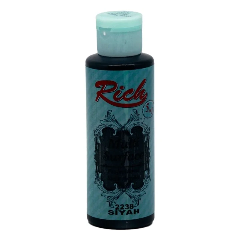 Rich Multi Surface Her Yüzey İçin Akrilik Boya 120 cc. 2238 SİYAH