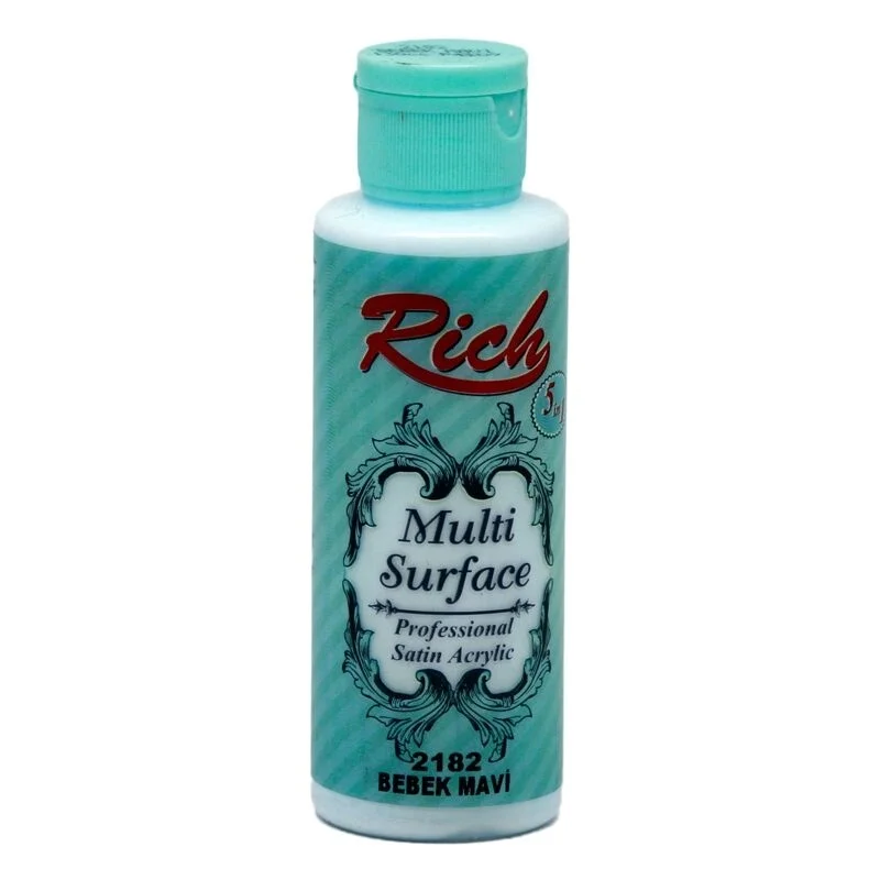 Rich Multi Surface Her Yüzey İçin Akrilik Boya 120 cc. 2182 BEBEK MAVİ