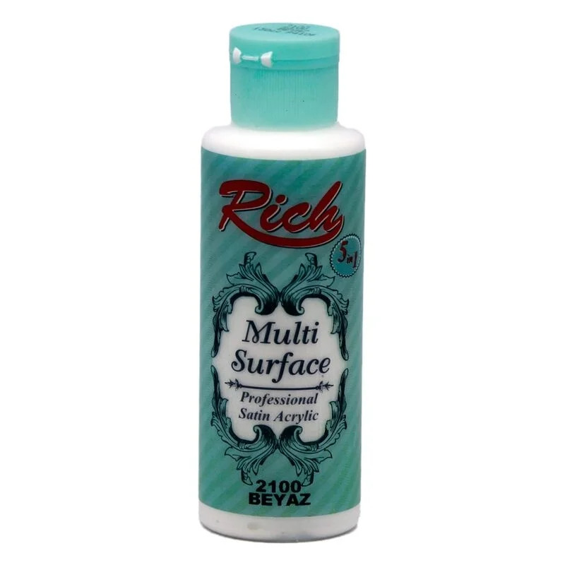 Rich Multi Surface Her Yüzey İçin Akrilik Boya 120 cc. 2100 BEYAZ