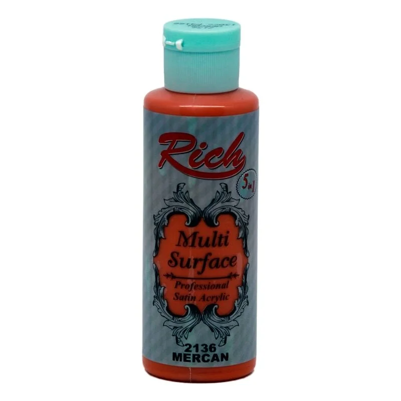 Rich Multi Surface Her Yüzey İçin Akrilik Boya 120 cc. 2136 MERCAN