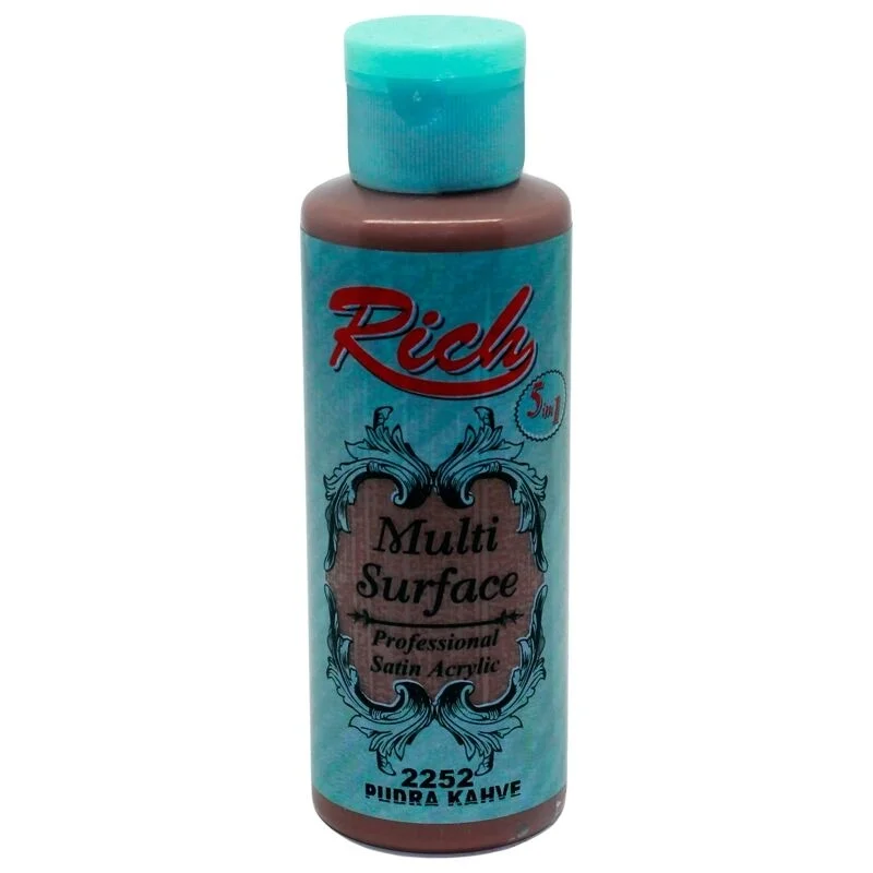 Rich Multi Surface Her Yüzey İçin Akrilik Boya 120 cc. 2252 PUDRA KAHVE