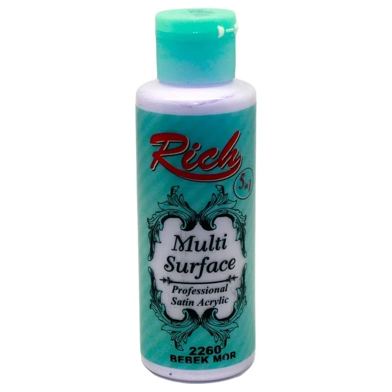 Rich Multi Surface Her Yüzey İçin Akrilik Boya 120 cc. 2260 BEBEK MOR