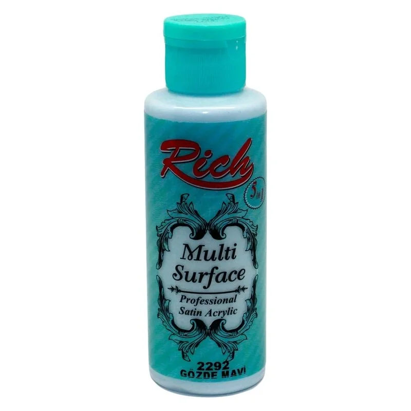 Rich Multi Surface Her Yüzey İçin Akrilik Boya 120 cc. 2292 GÖZDE MAVİ