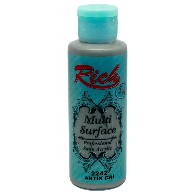 Rich Multi Surface Her Yüzey İçin Akrilik Boya 120 cc. 2242 ANTİK GRİ