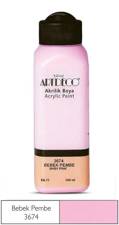 Artdeco Akrilik Boya 140 ml. 3674 BEBEK PEMBE