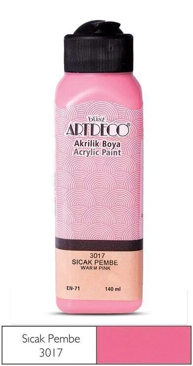 Artdeco Akrilik Boya 140 ml. 3017 SICAK PEMBE
