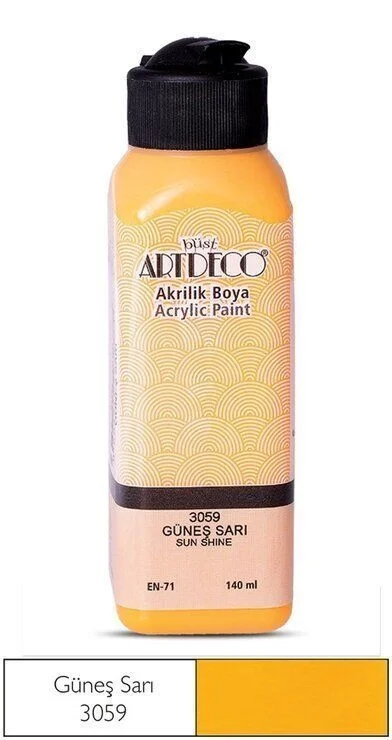 Artdeco Akrilik Boya 140 ml. 3059 GÜNEŞ SARI