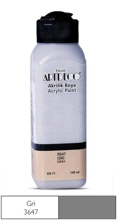 Artdeco Akrilik Boya 140 ml. 3647 GRİ