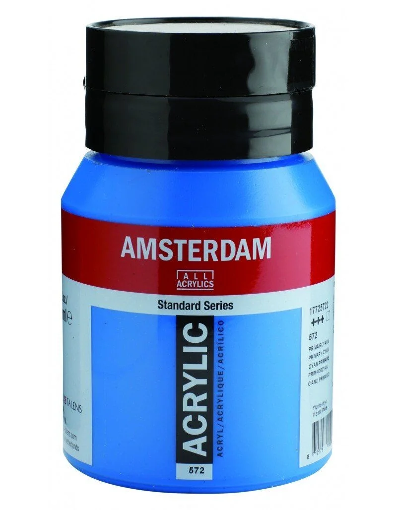 Talens Amsterdam Akrilik Boya 500 ml. 572 Primary Cyan