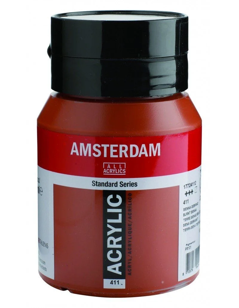 Talens Amsterdam Akrilik Boya 500 ml. 411 Burnt Sienna