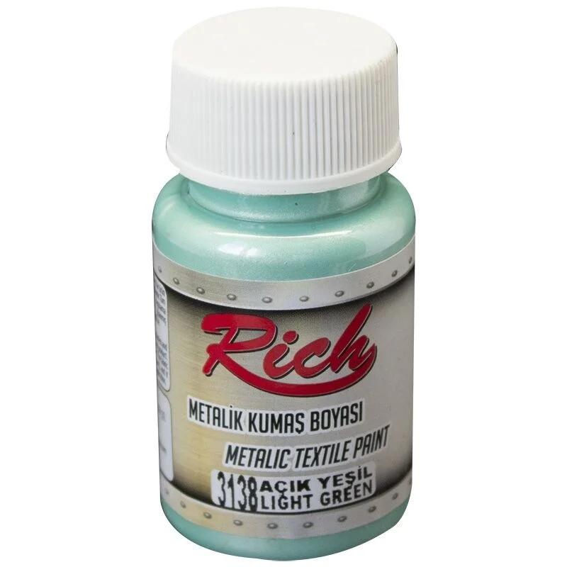Rich Metalik Kumaş Boyası 50 cc. 3138 AÇIK YEŞİL
