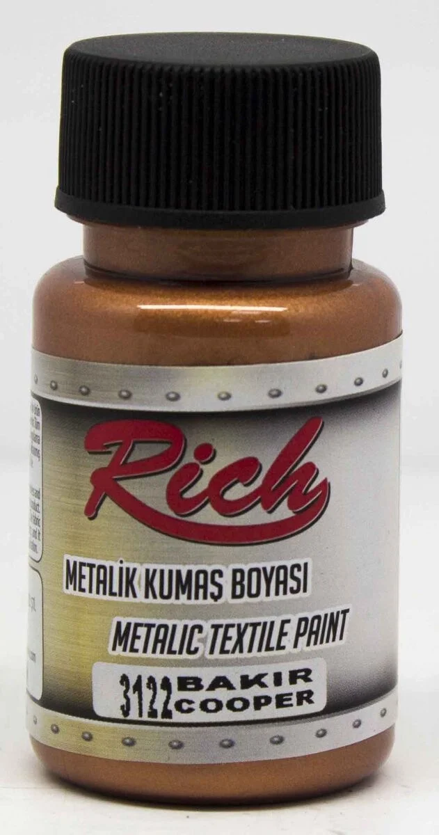 Rich Metalik Kumaş Boyası 50 cc. 3122 BAKIR