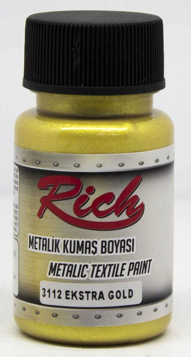 Rich Metalik Kumaş Boyası 50 cc. 3112 EXTRA ALTIN