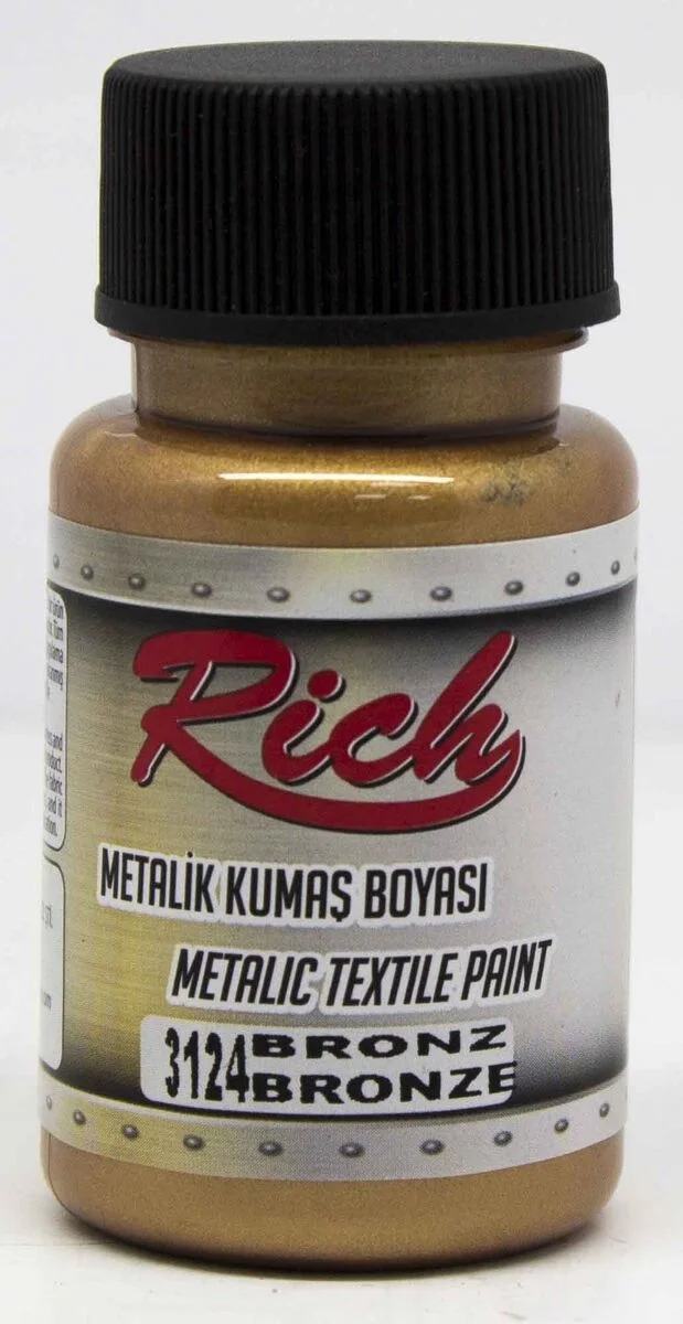 Rich Metalik Kumaş Boyası 50 cc. 3124 BRONZ
