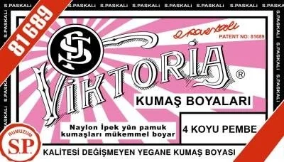 Viktoria Toz Kumaş Boyası 4 KOYU PEMBE