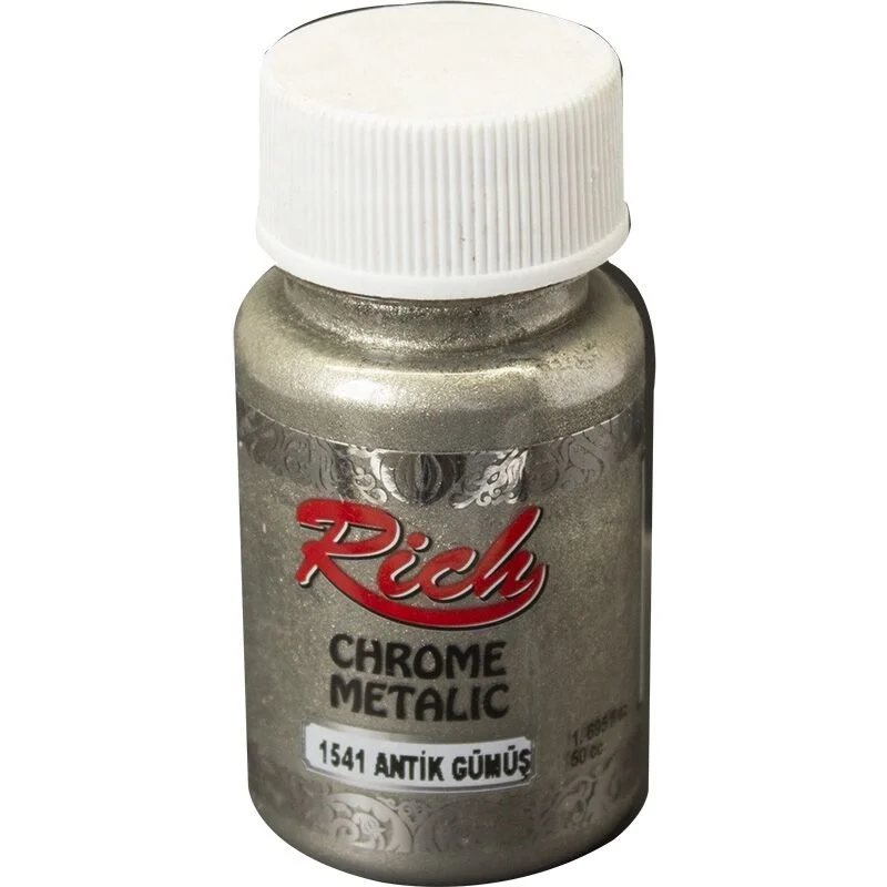 Rich Chrome Metalik Boya 50 cc. 1541 Antik Gümüş