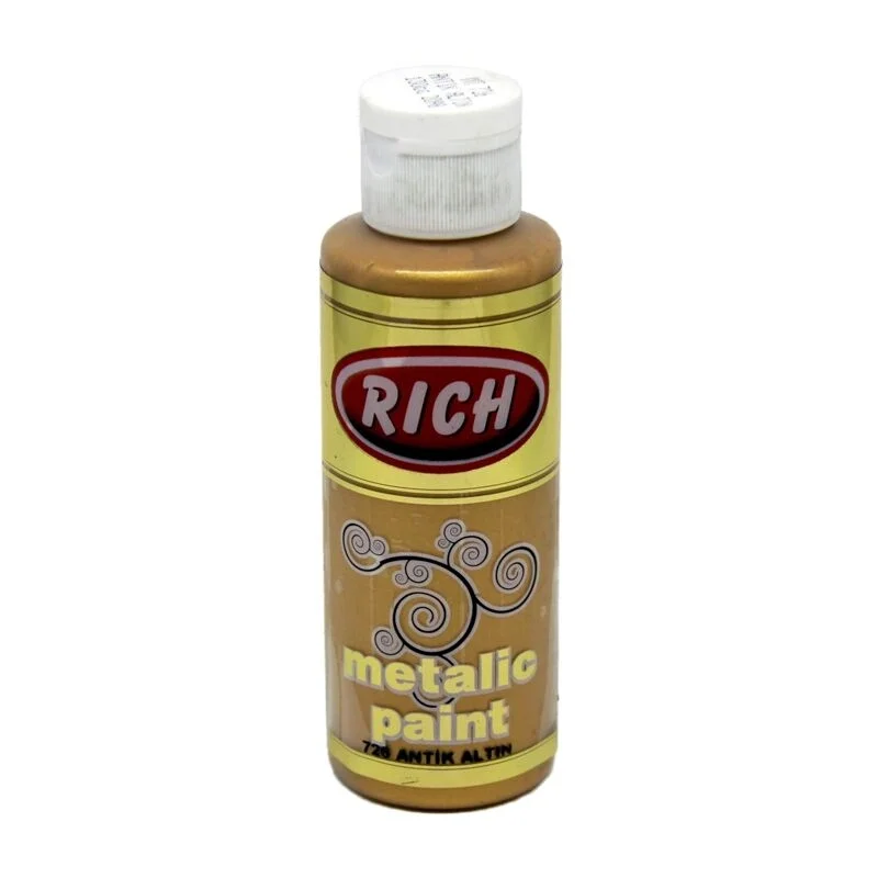 Rich Metalik Akrilik Boya 120 cc. 726 ANTİK ALTIN