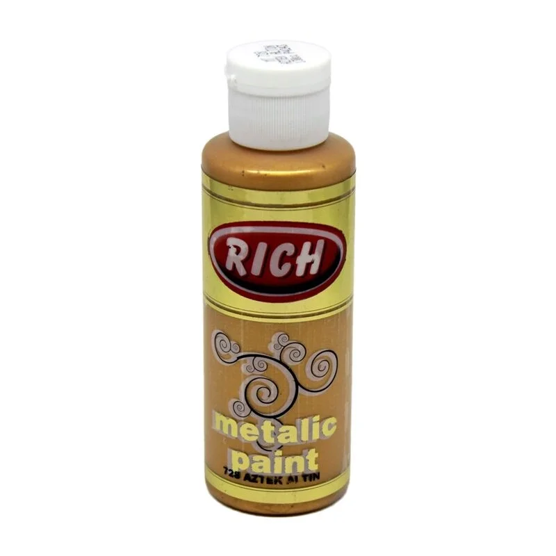 Rich Metalik Akrilik Boya 120 cc. 728 AZTEK ALTIN