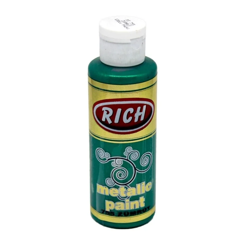 Rich Metalik Akrilik Boya 120 cc. 755 ZÜMRÜT YEŞİLİ