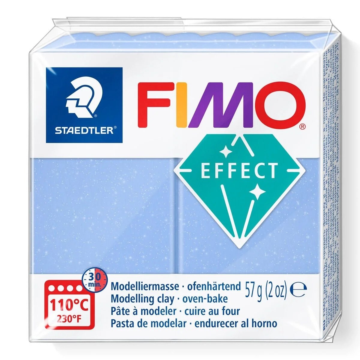 Staedtler Fimo Effect Polimer Kil 386 Blue Agate (Mücevher Renkleri)