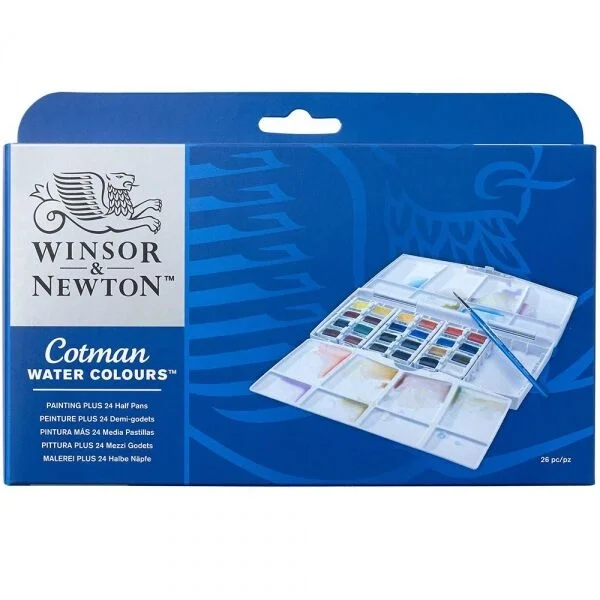 Winsor & Newton Cotman Tablet Sulu Boya Seti 24 Renk
