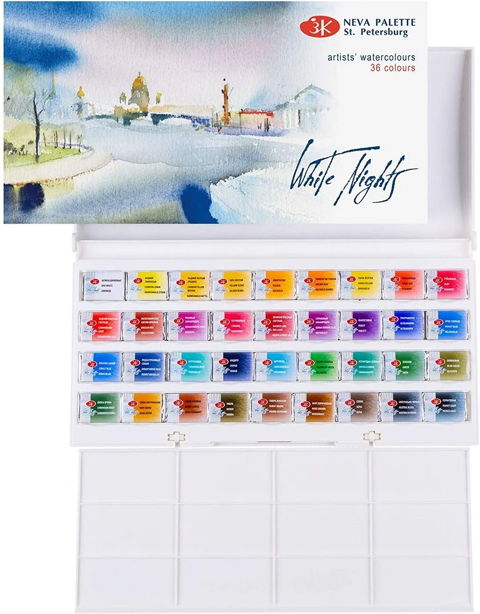 St. Petersburg White Nights Tam Tablet Sulu Boya Seti 36 Renk