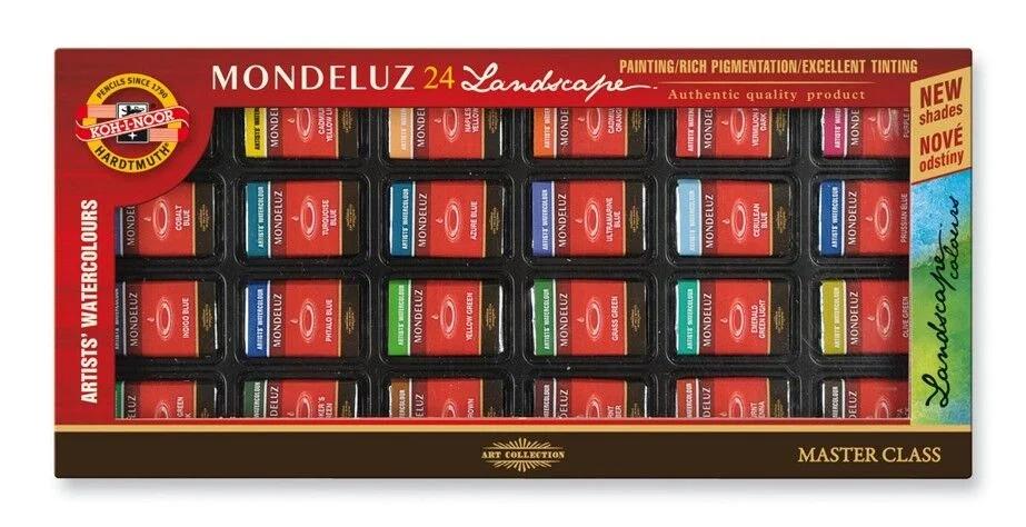 Koh-i Noor Mondeluz Master Class Taş Tablet Sulu Boya Seti 24 Renk MANZARA TONLARI
