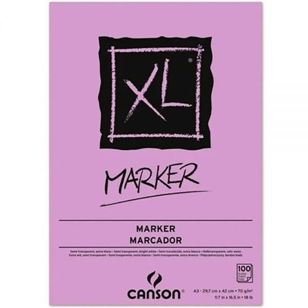 Canson XL Marker Defteri Pad A3 70 gr. 100 Sayfa