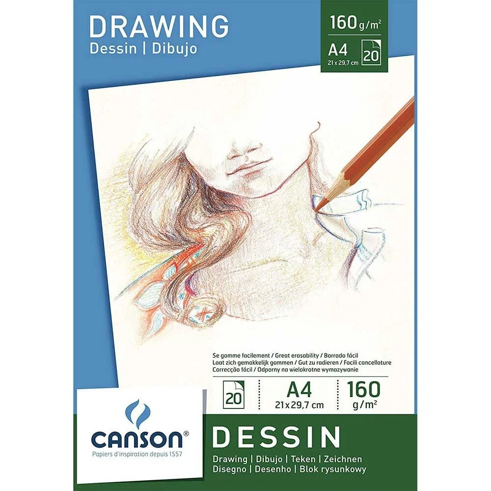 Canson Dessin - Drawing Eskiz Çizim Defteri 160 gr. A4 20 yp.